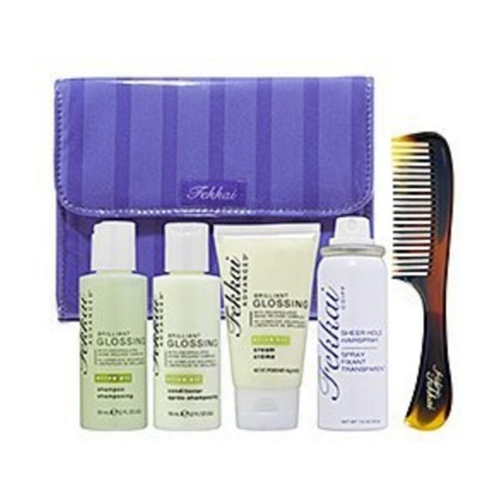 Fekkai Glossing Hair Care Set with Purple Pouch